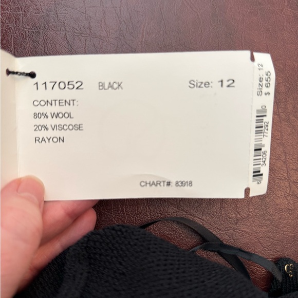 NWT St. John Collection by Marie Grey Black size 12 Cocktail Dress - Picture 14 of 16